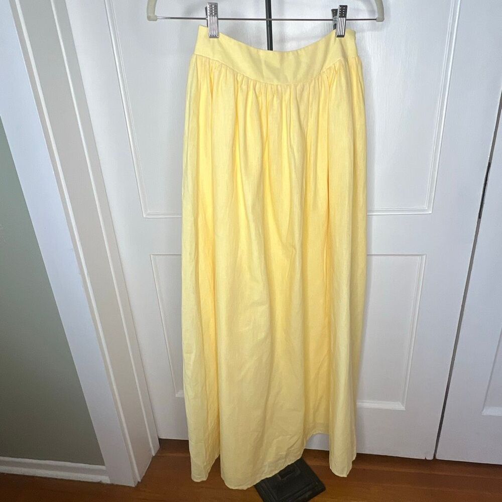 Princess Polly Pale Yellow Maxi Skirt